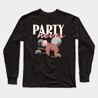 Sleepy Lazy Cute Sloth Long Sleeve T-Shirt